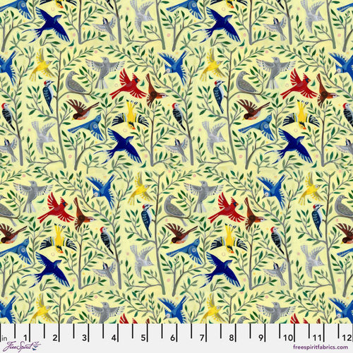 Backyard Wonder | Adam Trest | Songbird Symphony - Yellow | FreeSpirit Fabrics