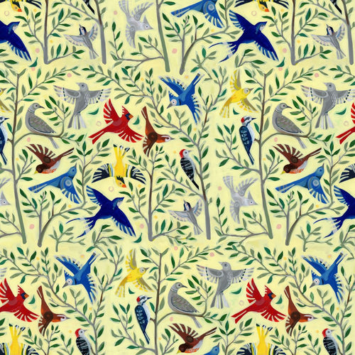 Backyard Wonder | Adam Trest | Songbird Symphony - Yellow | FreeSpirit Fabrics