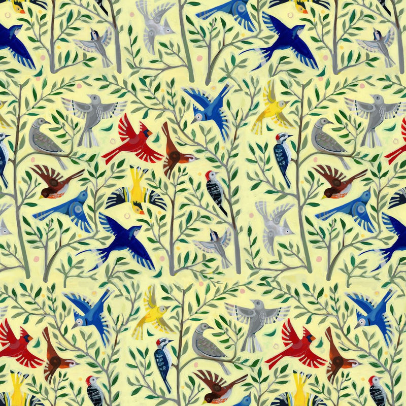 Backyard Wonder | Adam Trest | Songbird Symphony - Yellow | FreeSpirit Fabrics