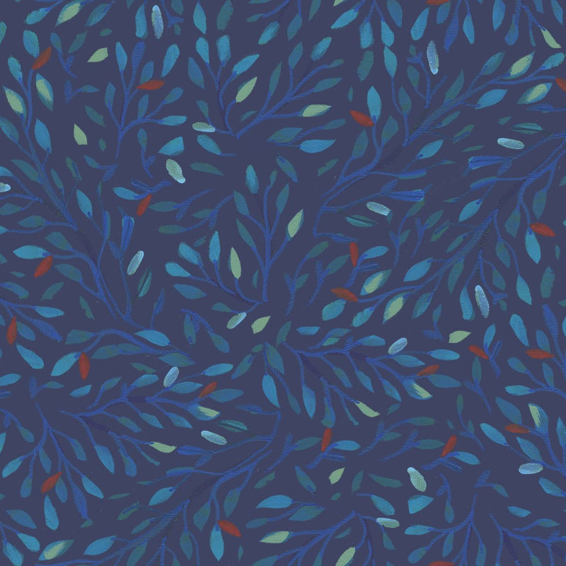 PRE-ORDER: Backyard Wonder | Adam Trest | Treetops in Blue - Navy | FreeSpirit Fabrics