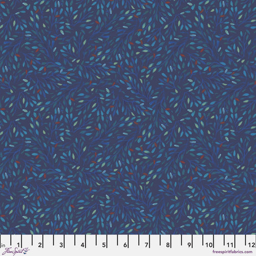 PRE-ORDER: Backyard Wonder | Adam Trest | Treetops in Blue - Navy | FreeSpirit Fabrics