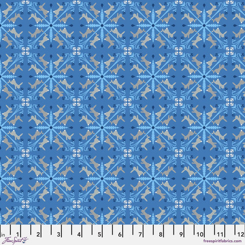 Backyard Wonder | Adam Trest | Racing Rabbits - Blue | FreeSpirit Fabrics