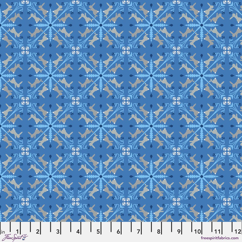 Backyard Wonder | Adam Trest | Racing Rabbits - Blue | FreeSpirit Fabrics