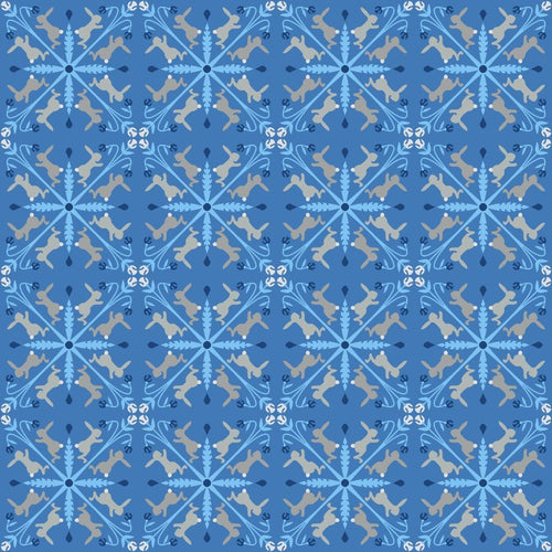 Backyard Wonder | Adam Trest | Racing Rabbits - Blue | FreeSpirit Fabrics