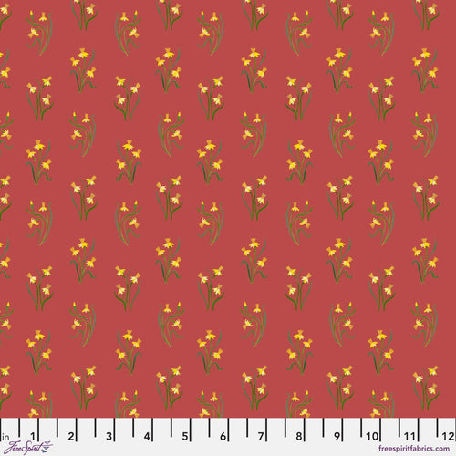 Backyard Wonder | Adam Trest | Backyard Bouquets - Red | FreeSpirit Fabrics