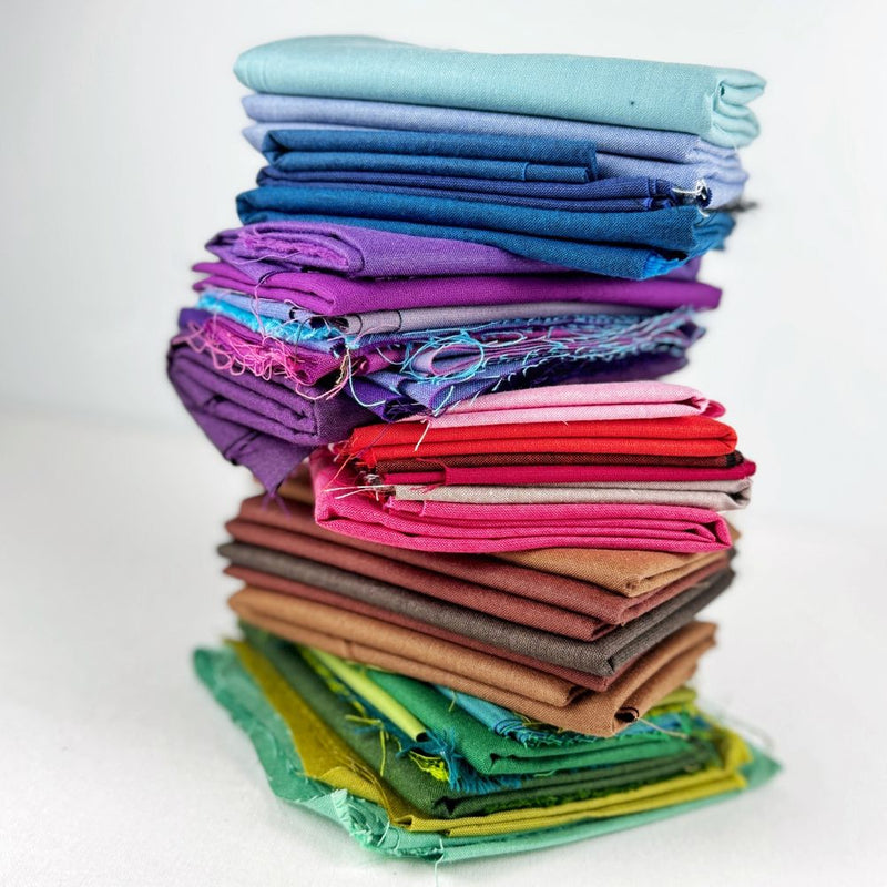 Peppered Cottons Fabric Remnant & Scrap Bundles | Shot Cotton