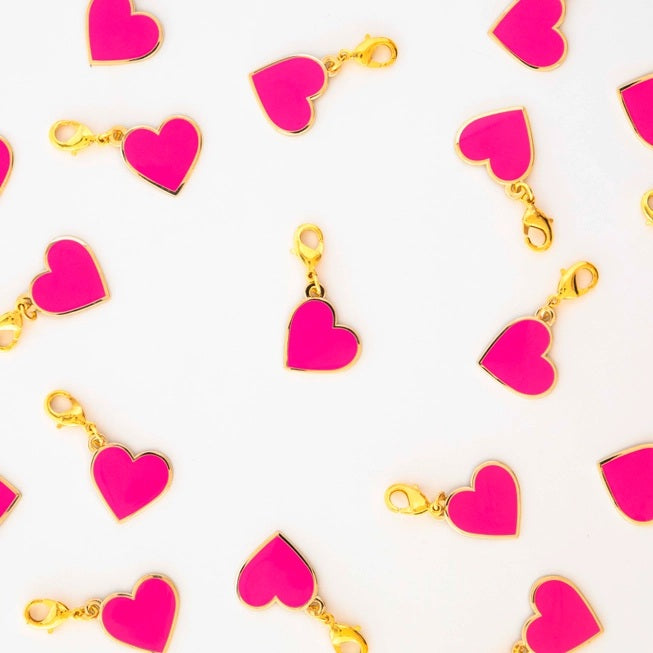 Zipper Pull | Pink Heart | Zipper Charm | Sarah Hearts