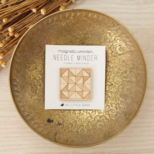 Quilt Block Wooden Needle Minder - Mosaic | Oh, Little Wren