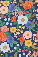 Vintage Garden | Vintage Blossom - Blue | Canvas Metallic | Rifle Paper Co. | Cotton + Steel Fabrics