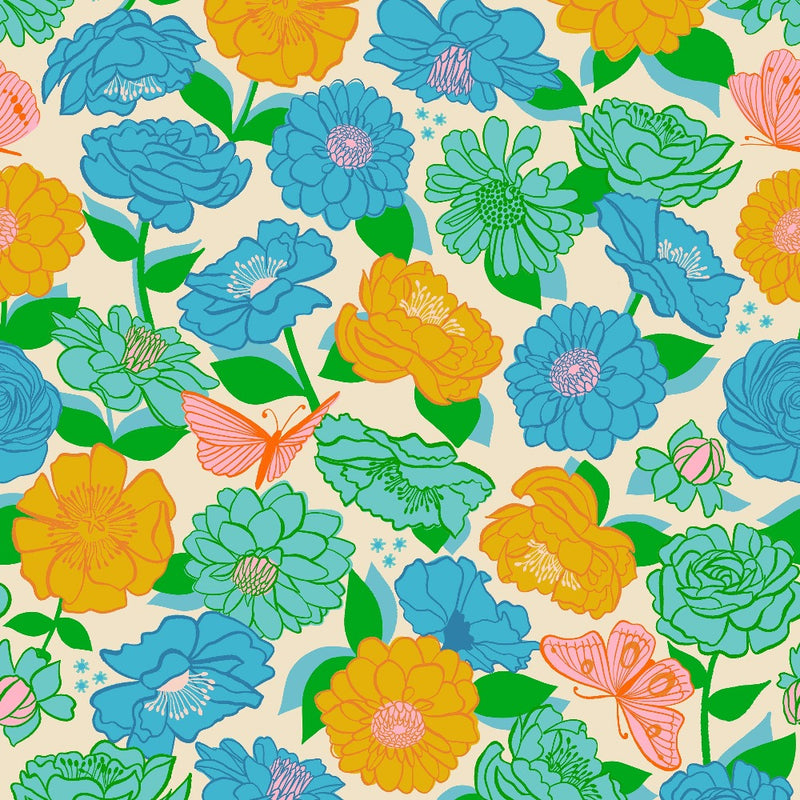 Flowerland | Ruby Star Society | Flowerland Floral - Turquoise | Moda Fabrics | Melody Miller