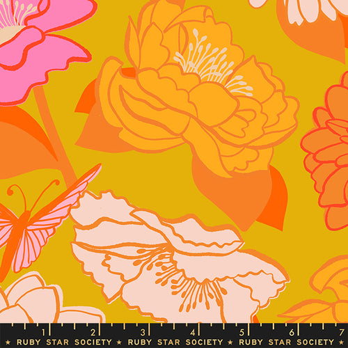 Flowerland | Ruby Star Society | Flowerland Floral - Goldenrod | Melody Miller | Moda Fabrics