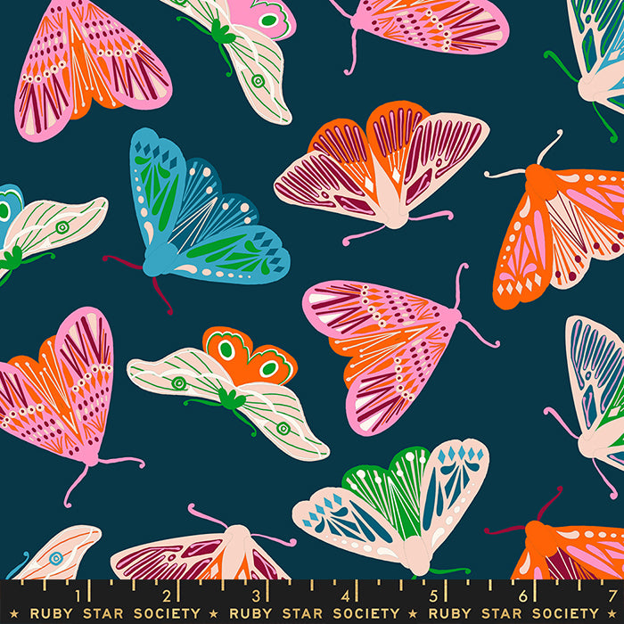 Flowerland | Ruby Star Society | Fluttering - Peacock | Melody Miller | Moda Fabrics