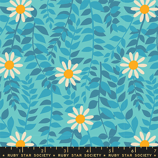 Flowerland | Ruby Star Society | Daisies - Turquoise | Melody Miller | Moda Fabrics