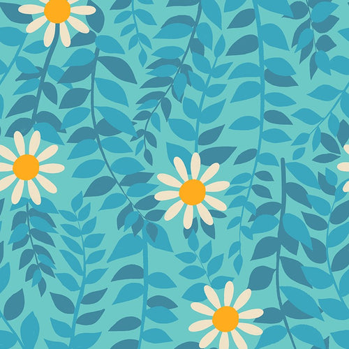 Flowerland | Ruby Star Society | Daisies - Turquoise | Melody Miller | Moda Fabrics
