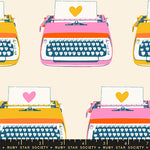 Best Day Ever | Ruby Star Society | Typewriters - Natural | Moda Fabrics