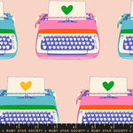 Best Day Ever | Ruby Star Society | Typewriters - Vintage Pink | Moda Fabrics