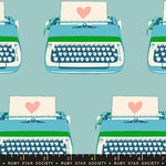 Best Day Ever | Ruby Star Society | Typewriters - Turquoise | Moda Fabrics