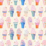 Best Day Ever | Ruby Star Society | Ice Cream - Metallic Natural | Moda Fabrics