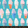 Best Day Ever | Ruby Star Society | Ice Cream - Metallic Dark Turquoise | Moda Fabrics