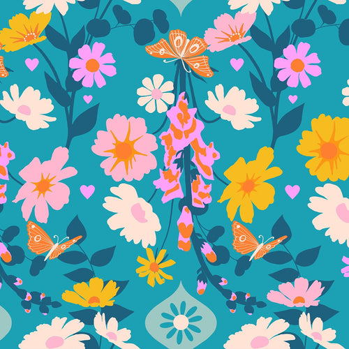 Best Day Ever | Ruby Star Society | Foxgloves - Summer Sky | Moda Fabrics