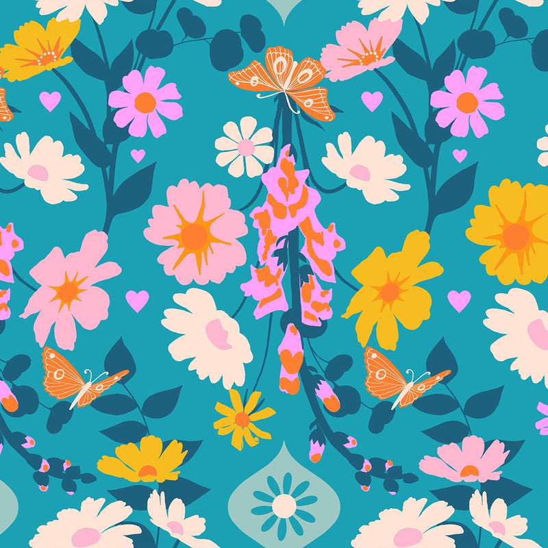 Best Day Ever | Ruby Star Society | Foxgloves - Summer Sky | Moda Fabrics