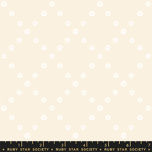 Best Day Ever | Ruby Star Society | Diamond Flowers - White on Natural | Moda Fabrics