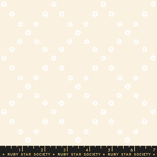 Best Day Ever | Ruby Star Society | Diamond Flowers - White on Natural | Moda Fabrics