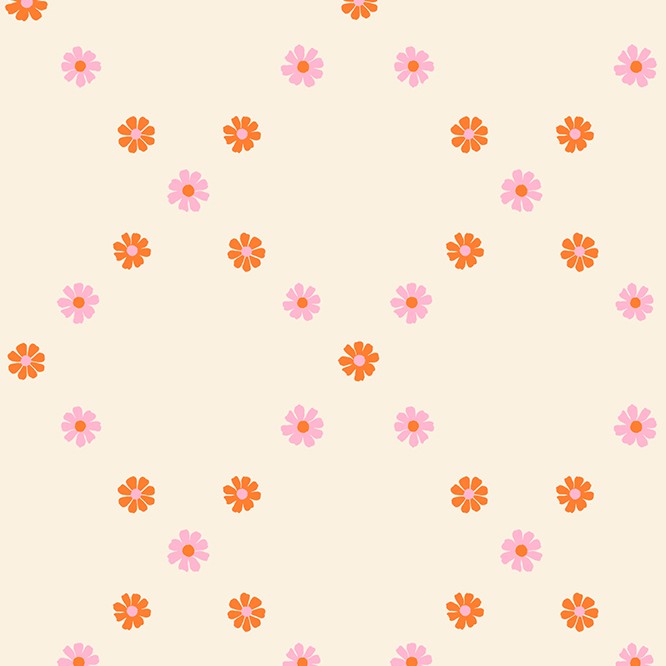 Best Day Ever | Ruby Star Society | Diamond Flowers - Posy Orange | Moda Fabrics