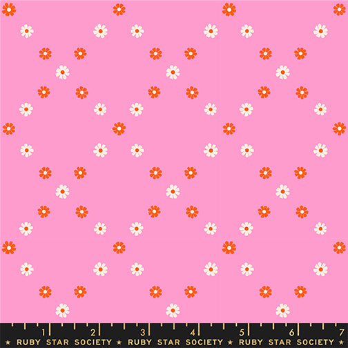 Best Day Ever | Ruby Star Society | Diamond Flowers - Flamingo | Moda Fabrics