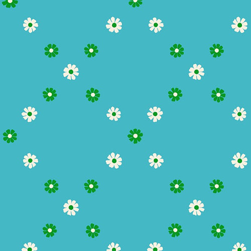 Best Day Ever | Ruby Star Society | Diamond Flowers - Dark Turquoise | Moda Fabrics