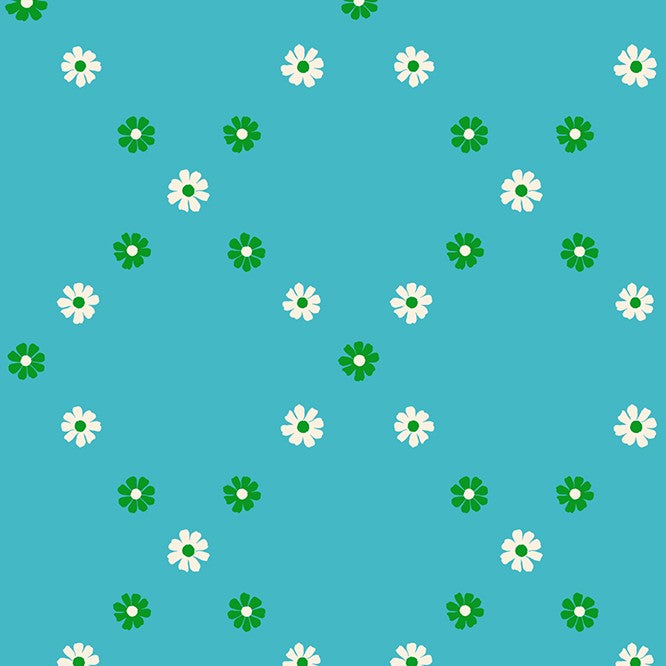 Best Day Ever | Ruby Star Society | Diamond Flowers - Dark Turquoise | Moda Fabrics