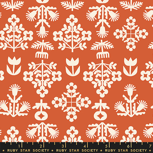 Paper Cuts 2 | Ruby Star Society | Fresh Cut Flowers - Persimmon | Rashida Coleman-Hale | Moda Fabrics