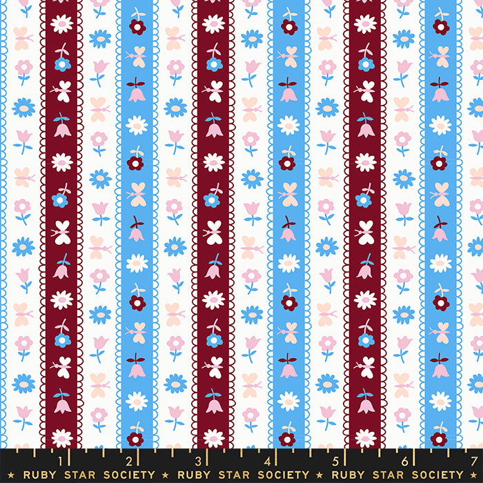 Lil | Ruby Star Society | Ribbon Stripe - Altitude | Kimberly Kight | Ruby Star Society | Moda Fabrics