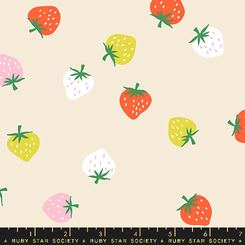 Strawberry | Ruby Star Society | Strawberry Toss - Shell | Kimberly Kight | Moda Fabrics