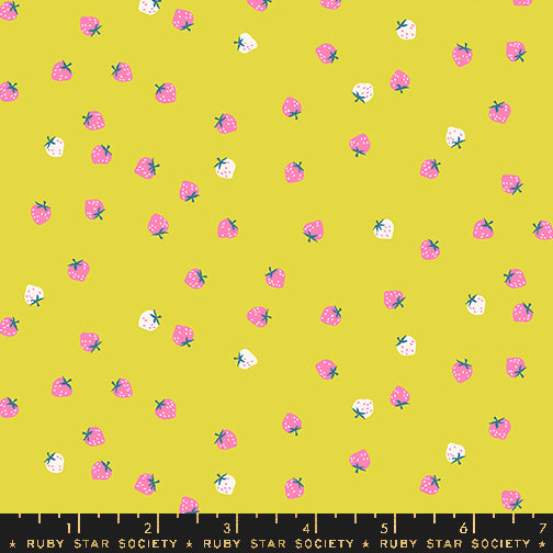 Strawberry | Ruby Star Society | Mini Berry - Citron | Kimberly Kight | Moda Fabrics