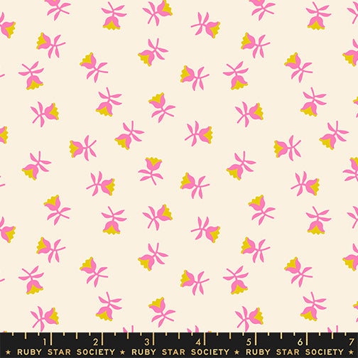 Mystic Fable | Ruby Star Society | Sweetflower - Neon Pink | Alexia Marcelle Abegg | Moda Fabrics