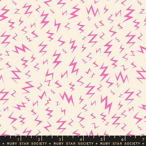 Tiny Frights | Ruby Star Society | Lightning - Neon Pink | Moda Fabrics