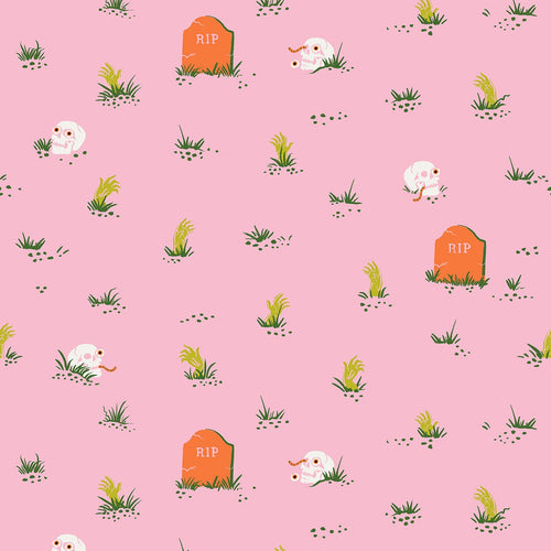 Tiny Frights | Ruby Star Society | Glow In The Dark | Graveyard - Peony | Moda Fabrics