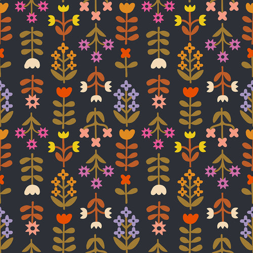 Favorite Flowers | Ruby Star Society | Meadow - Soft Black | Moda Fabrics