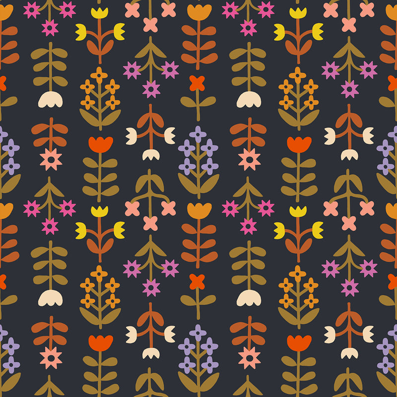 Favorite Flowers | Ruby Star Society | Meadow - Soft Black | Moda Fabrics