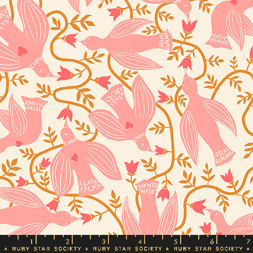 Endpaper | Ruby Star Society | Hummingbirds - Natural | Jen Hewett | Moda Fabrics