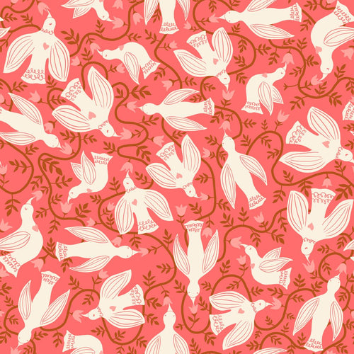 Endpaper |  Ruby Star Society | Hummingbirds - Strawberry | Jen Hewett | Moda Fabrics