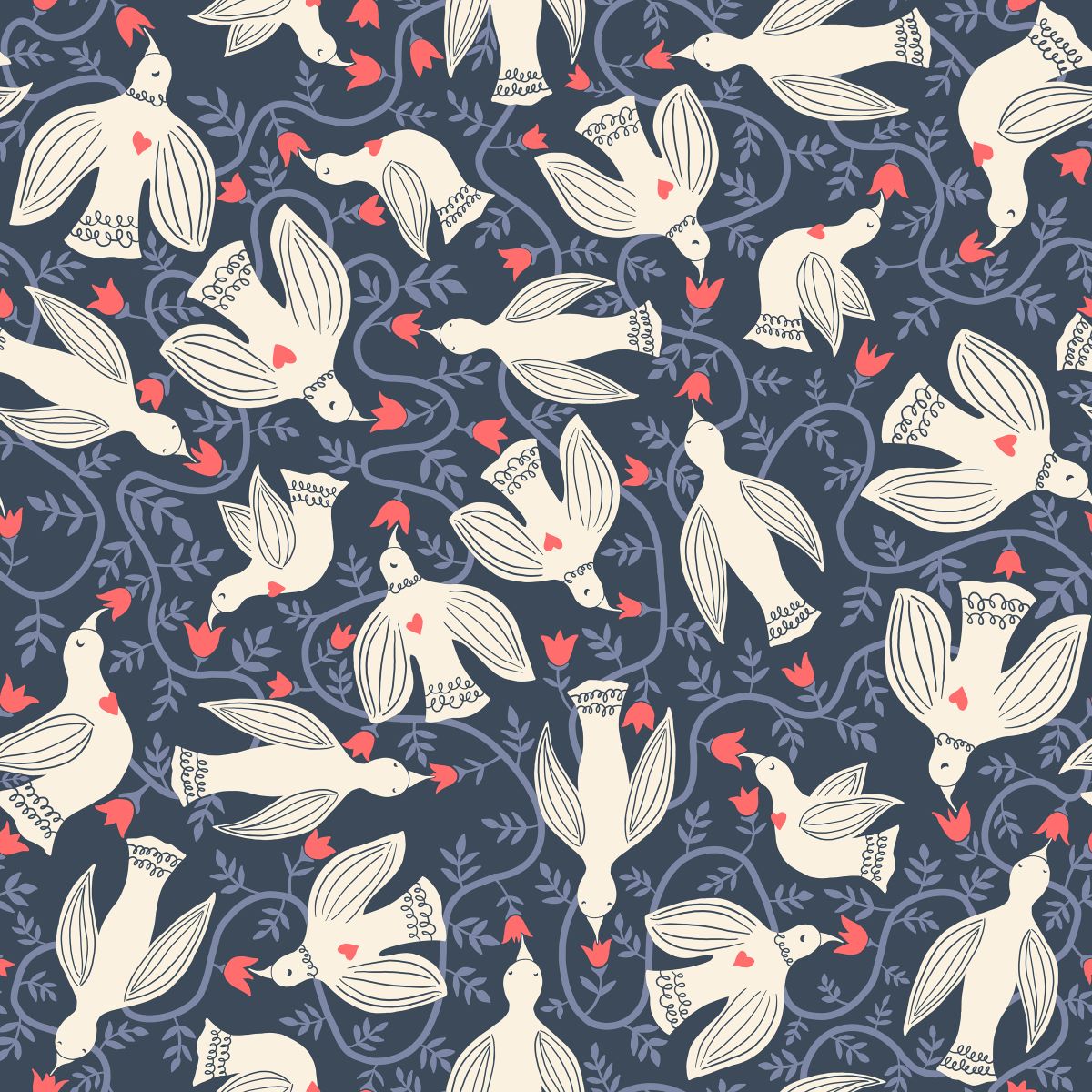 Endpaper Hummingbirds Linen Canvas in Smoke Endpaper Hummingbirds Linen Canvas in Smoke