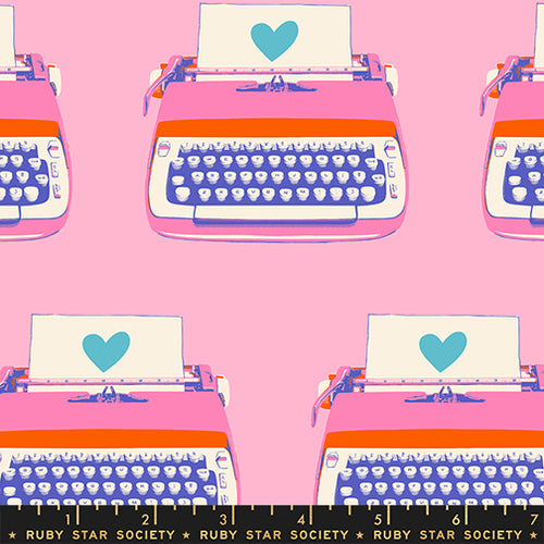 Best Day Ever | Ruby Star Society | Typewriters - Posy | Moda Fabrics