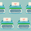 Best Day Ever | Ruby Star Society | Typewriters - Turquoise | Moda Fabrics