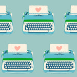Best Day Ever | Ruby Star Society | Typewriters - Turquoise | Moda Fabrics