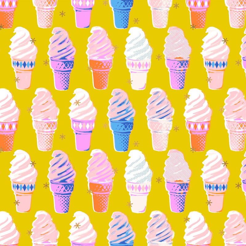 Best Day Ever | Ruby Star Society | Ice Cream - Metallic Golden Hour | Moda Fabrics 