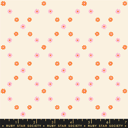 Best Day Ever | Ruby Star Society | Diamond Flowers - Posy Orange | Moda Fabrics