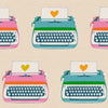 Best Day Ever | Ruby Star Society | Typewriters Canvas - Natural | Moda Fabrics