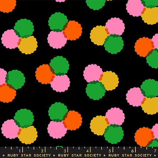 Sparkle Mart | Ruby Star Society | Puffs - Black | Moda Fabrics | Melody Miller